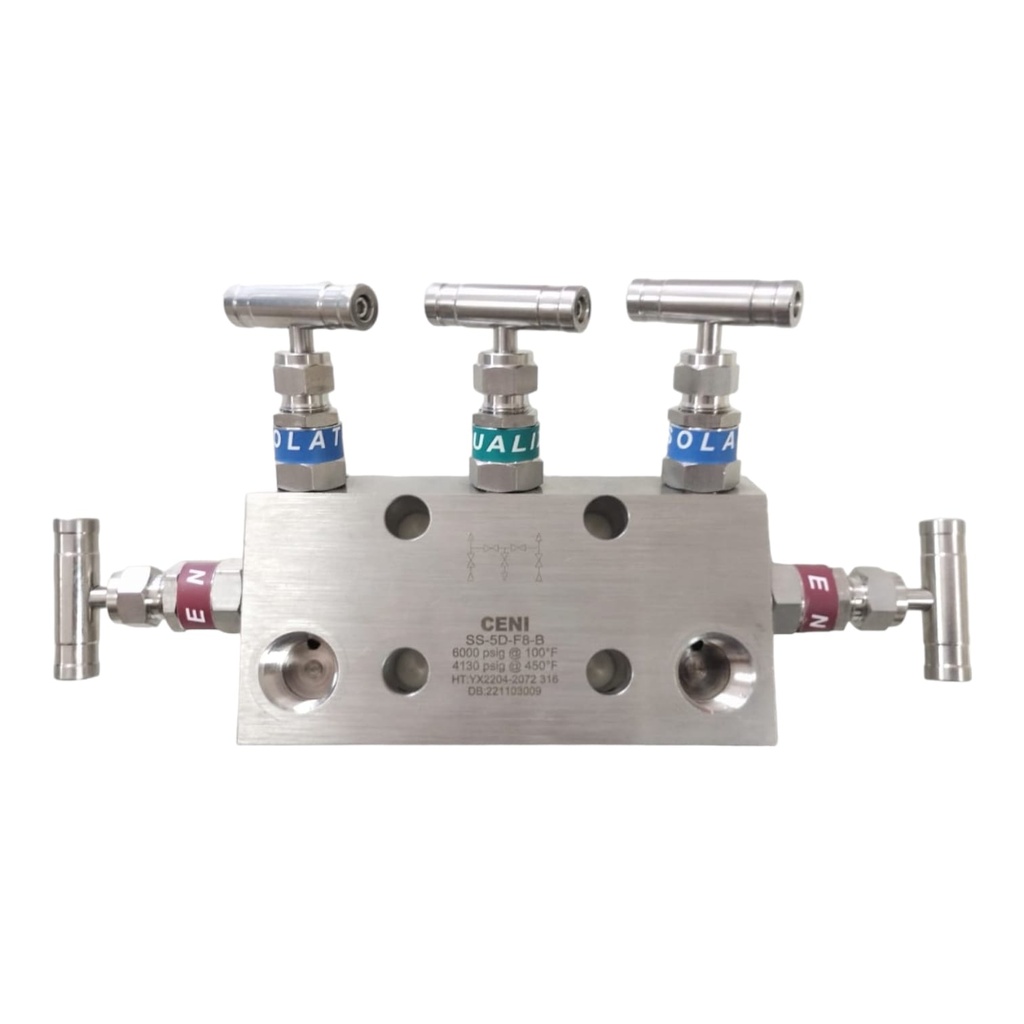 MANIFOLD 5 VIAS SS-5D-F8-B (Brida - Rosca)