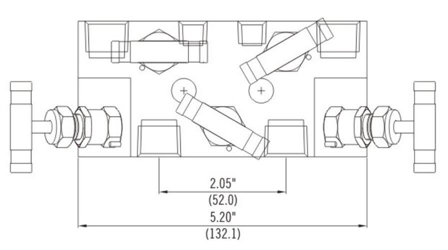 MANIFOLD 5 VIAS MIPD-5V MR → SS-5R-F8-A (6000 PSI)