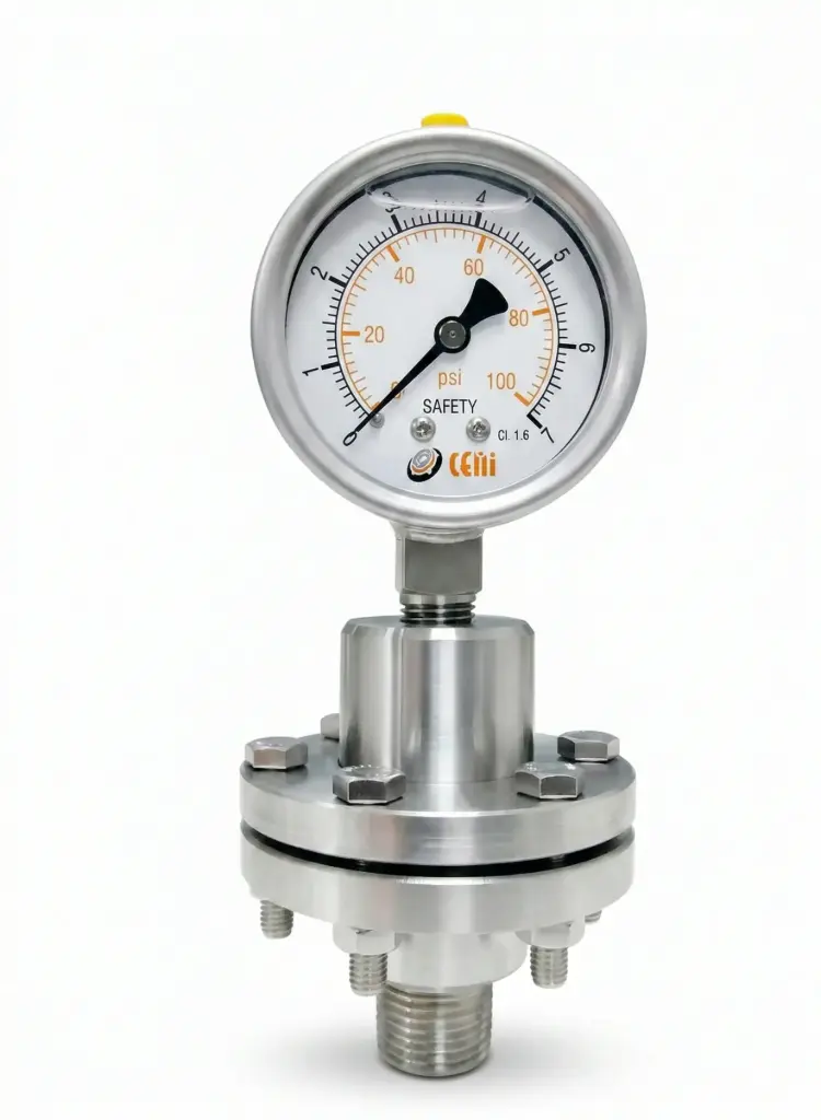 (Conj) 73Ø63 R 7 bar/psi + Sello bridado media presión + Fluido transmisor glicerina