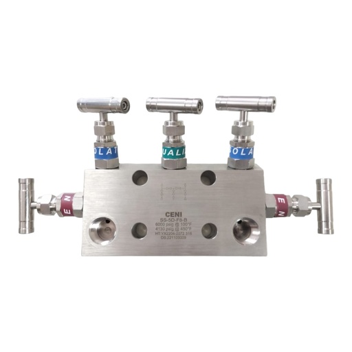 [SS-5D-F8-B] MANIFOLD 5 VIAS SS-5D-F8-B (Brida - Rosca)
